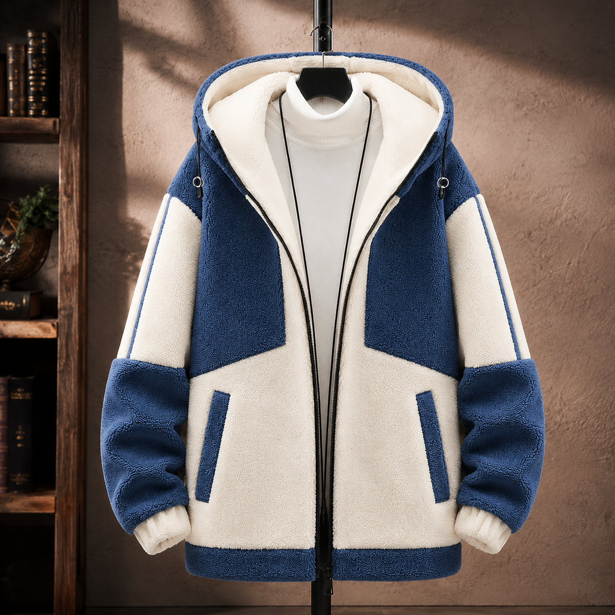 Winston | Fleece Lined Colour Block Hooded Jacket