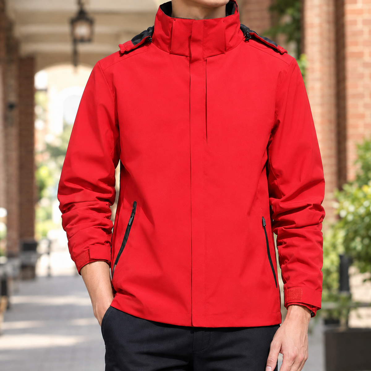 Angelo | High Collar Concealed Zip Jacket