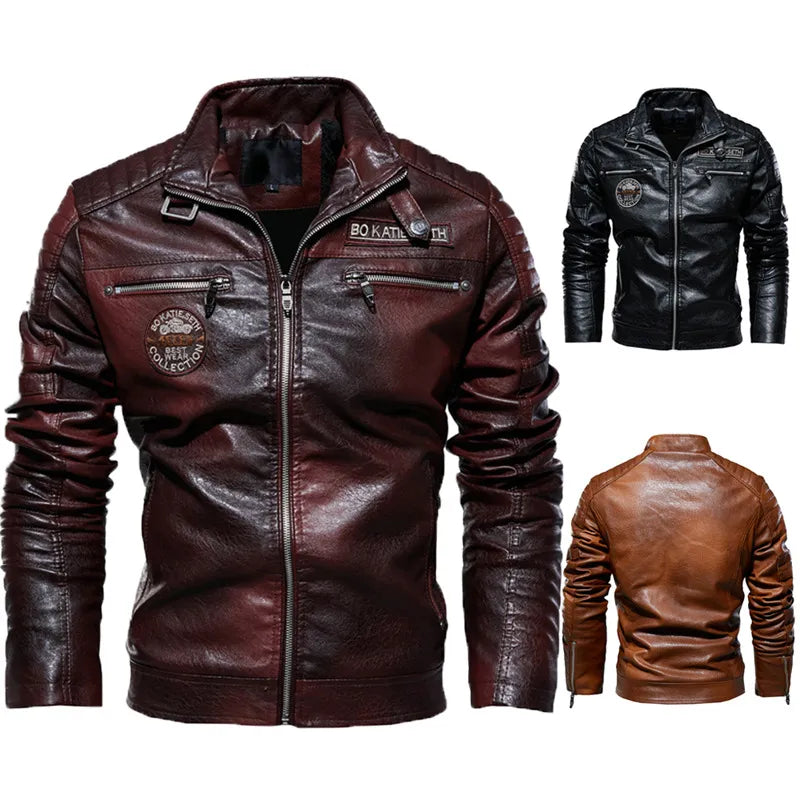 Aubrey | Quilted Panel Leather Racer Jacket