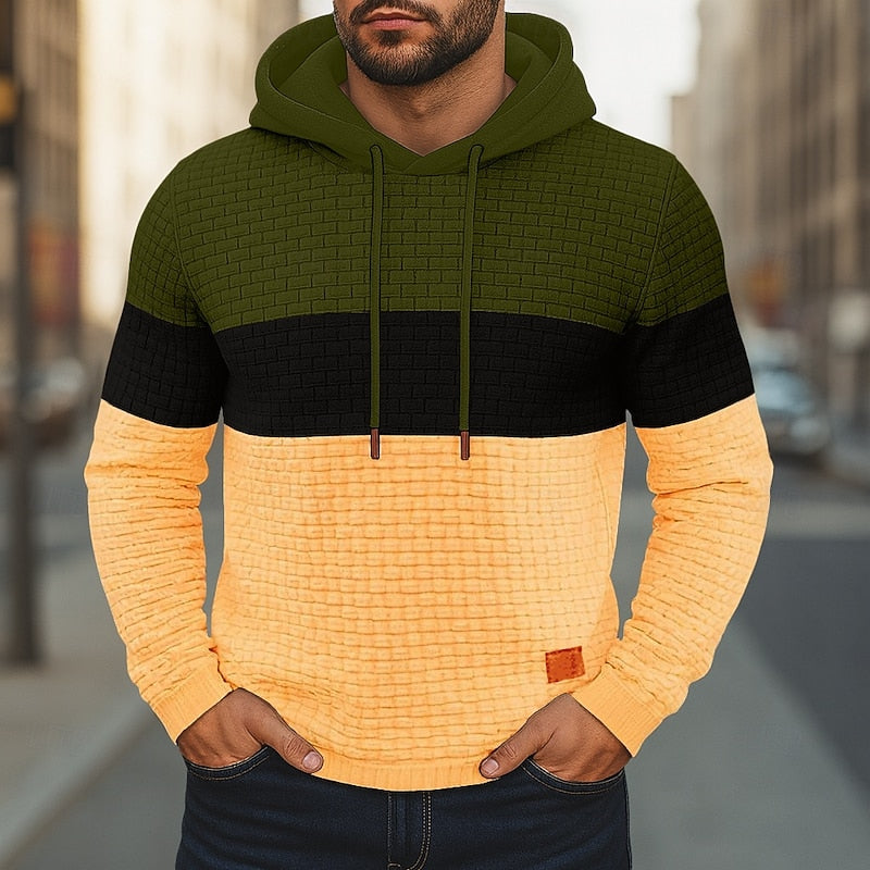 Wilbur | Panelled Colour Block Hoodie