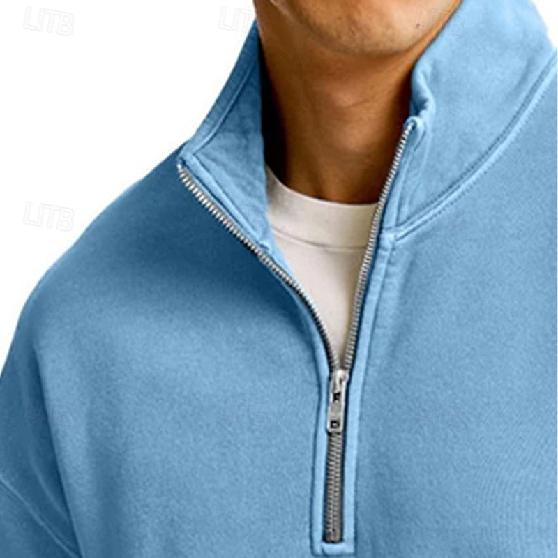 Men's quarter zip sweatshirt, view 13