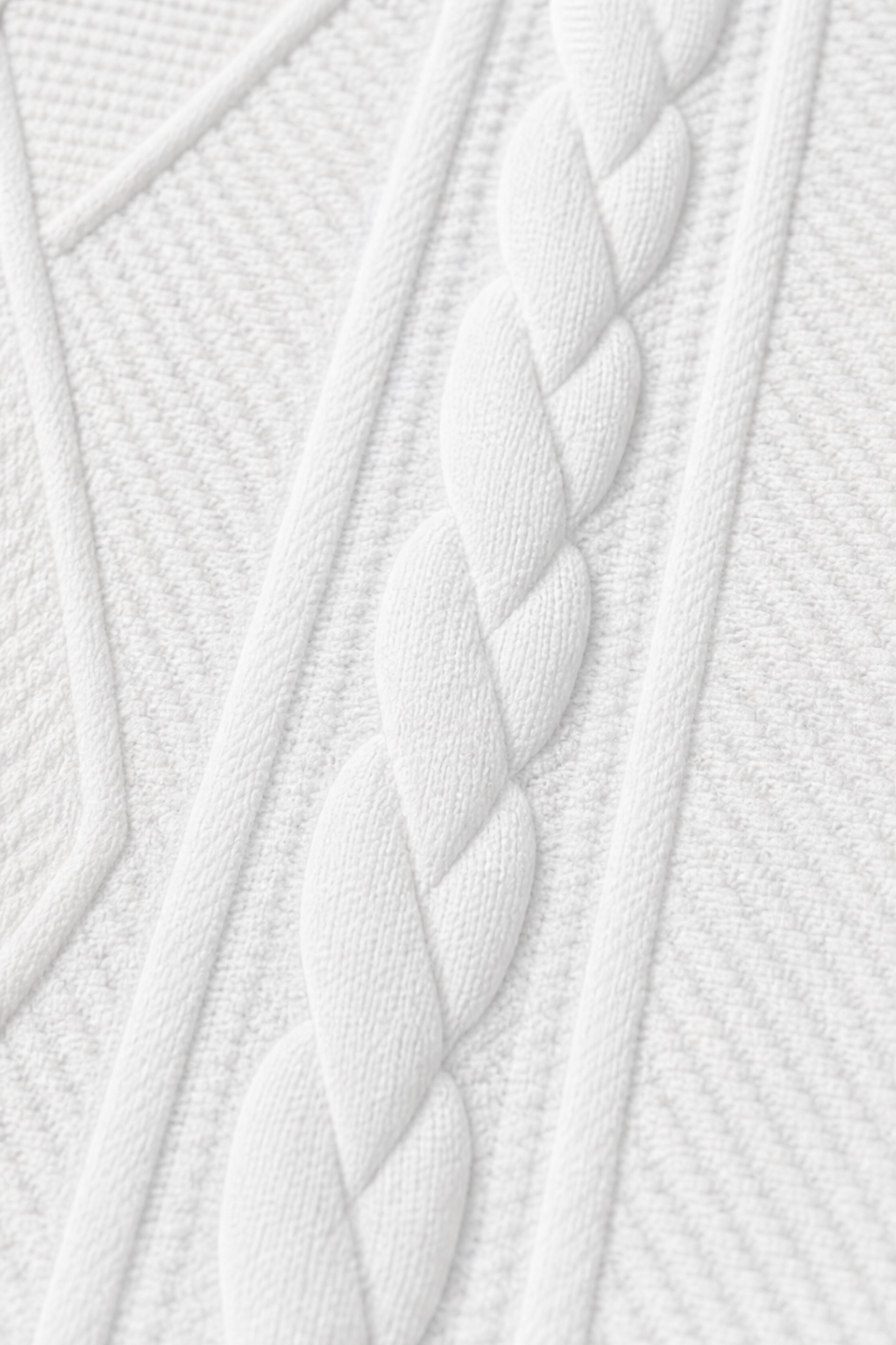 White button front textured blazer with stand collar worn over a white top - view 7