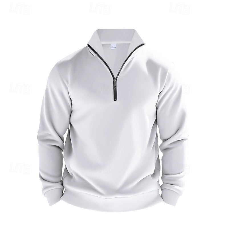 Men's refined quarter zip sweatshirt, view 5