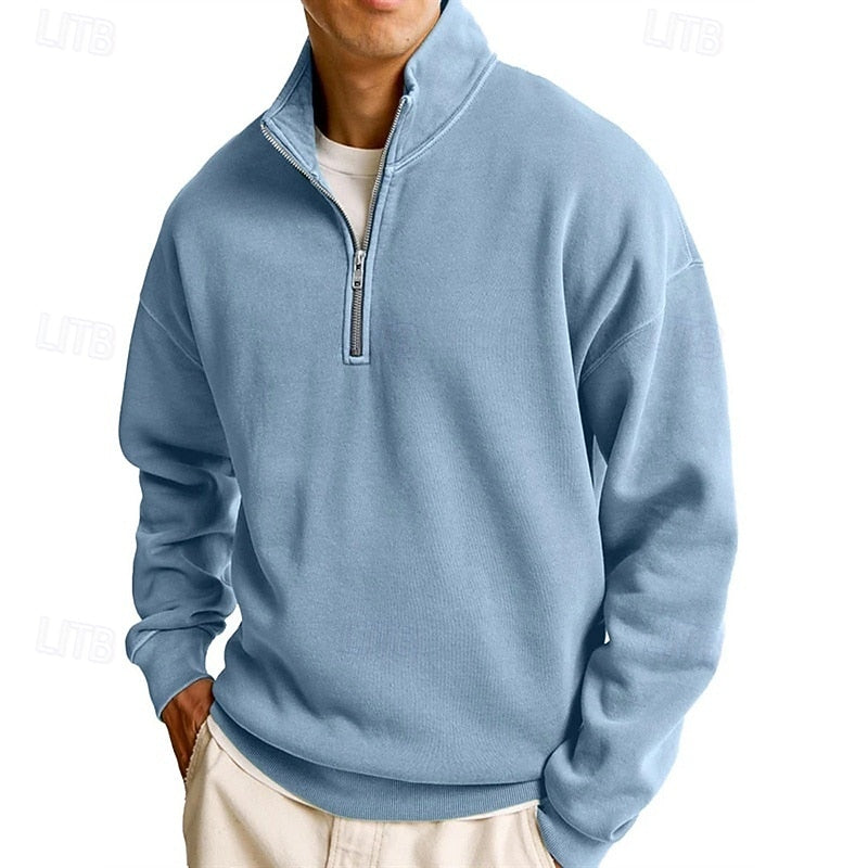 Men's quarter zip sweatshirt, view 5