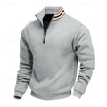Men's stand collar quarter zip pullover