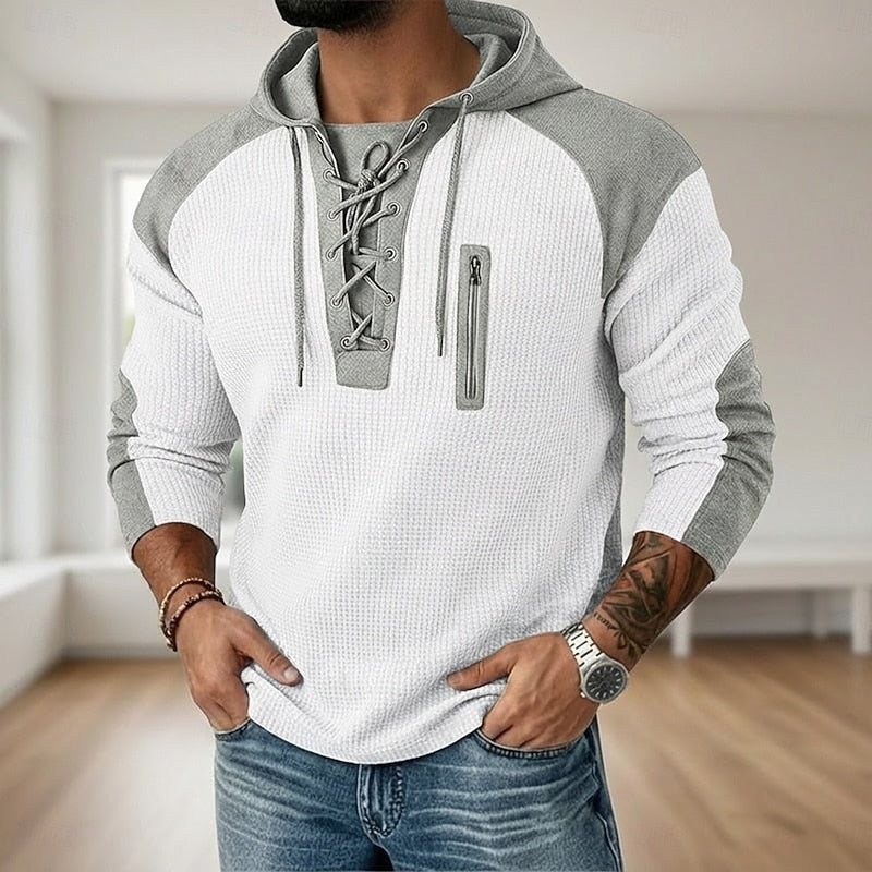 Leverett | Lace Up Hooded Pullover