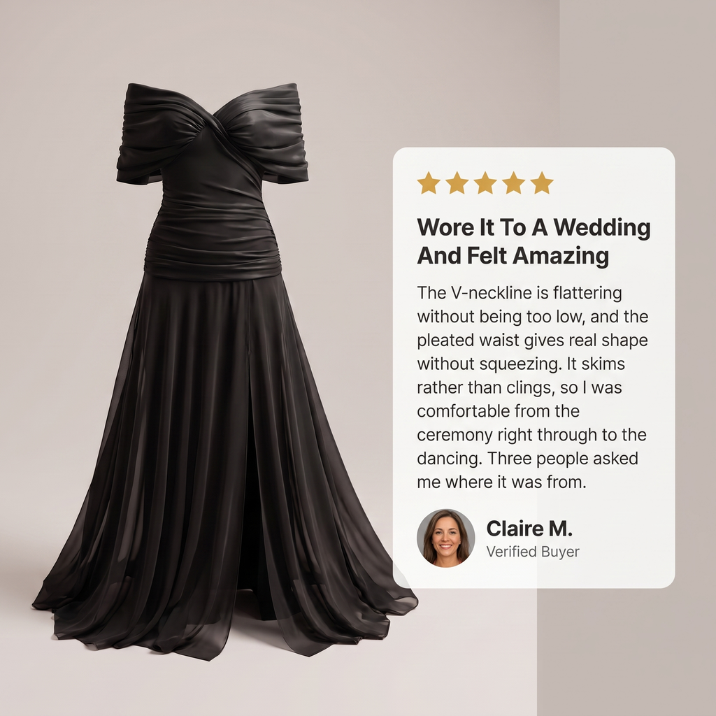 Draped V-neck chiffon maxi dress with ruched waist and flowing skirt - view 8