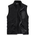 Men's sherpa fleece gilet with stand collar, full zip and contrast zip chest pocket - view 5
