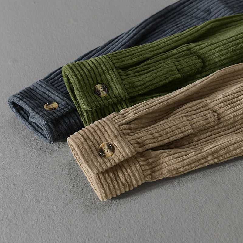 Brogan | Retro Corduroy Long Sleeve Shirt