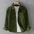 Men's retro corduroy long sleeve shirt