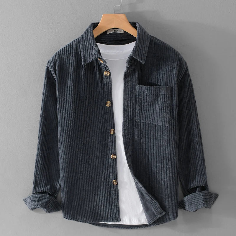 Brogan | Retro Corduroy Long Sleeve Shirt