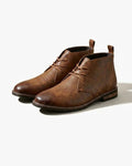 Men's full grain leather chukka boots