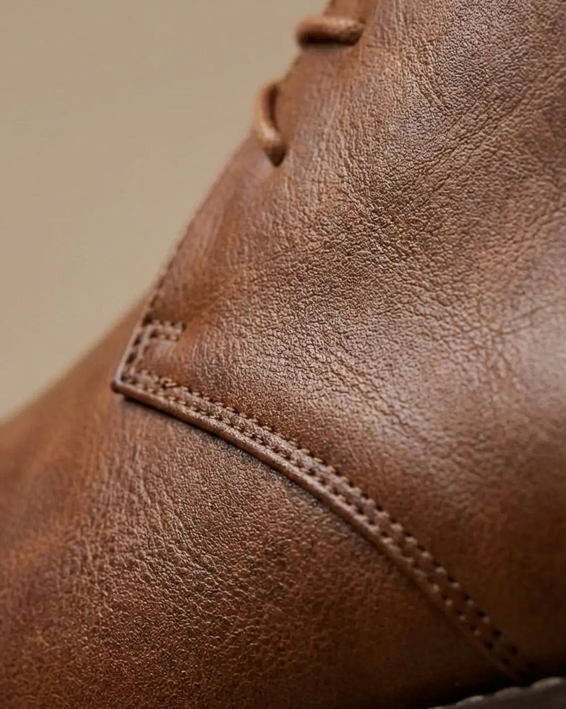 Men's full grain leather chukka boots, back view
