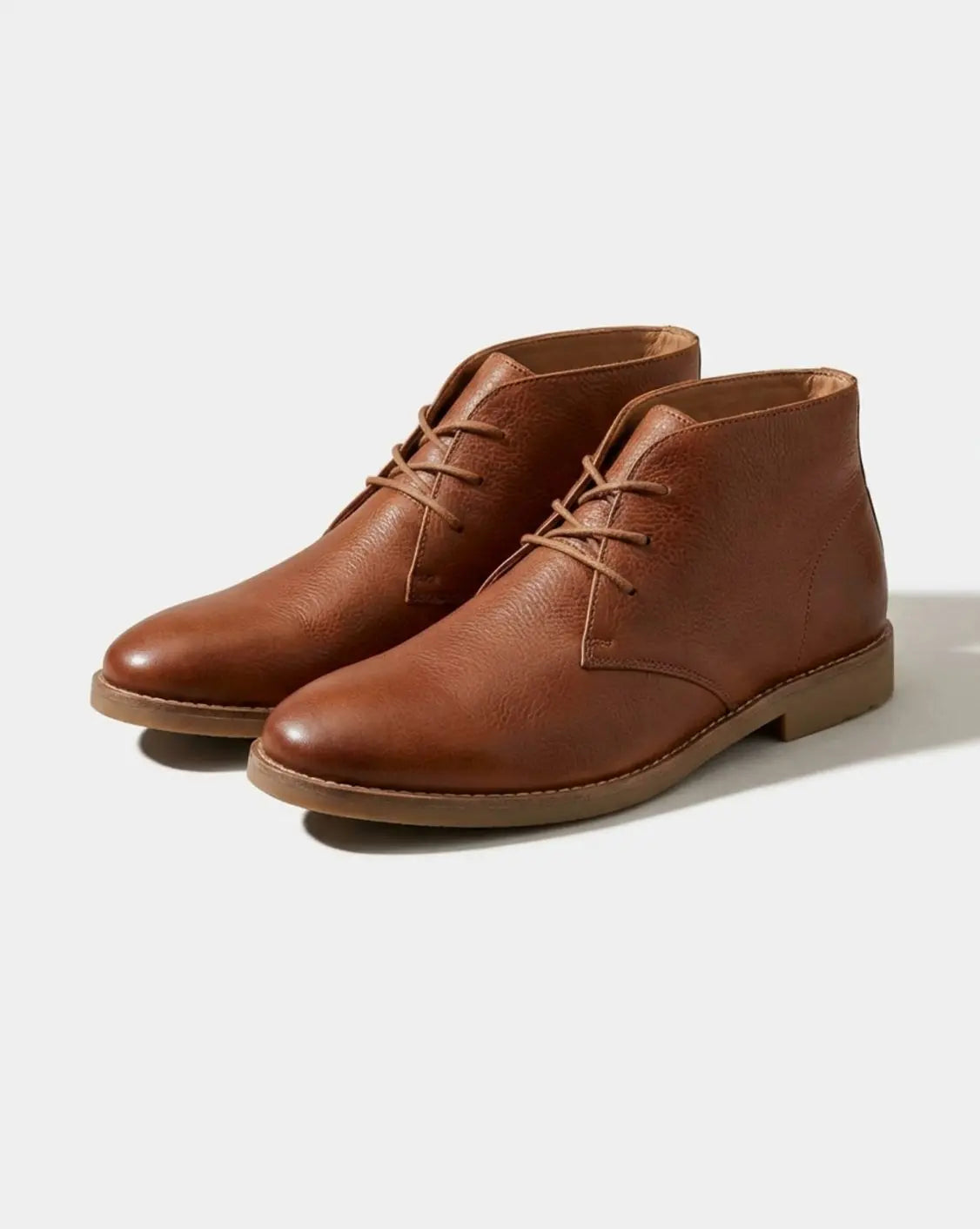 Men's full grain leather chukka boots, view 6