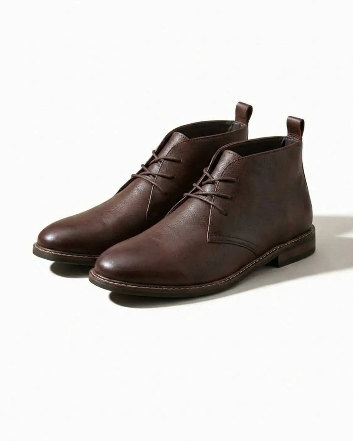 Men's full grain leather chukka boots, view 7