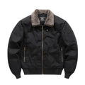 Men's sherpa collar zip bomber jacket