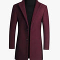 Men's slim fit wool blend overcoat