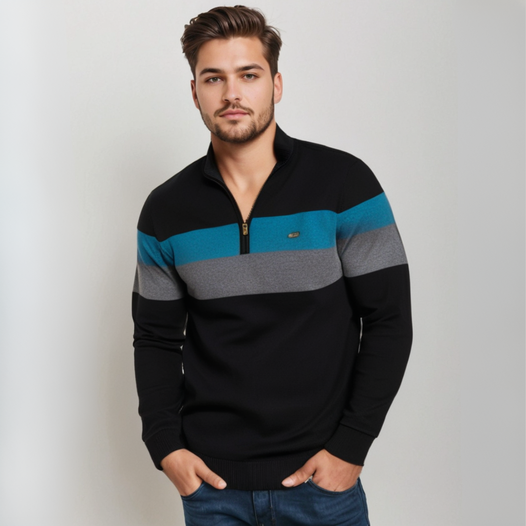 Denholm | Striped Crew Neck Jumper