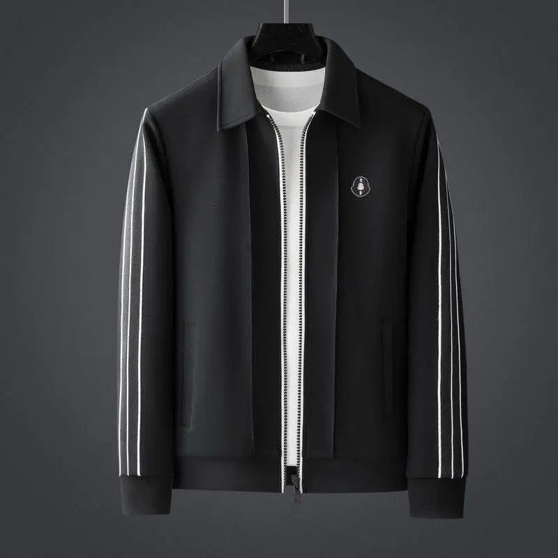 Men's zip up tracksuit two piece set, back view