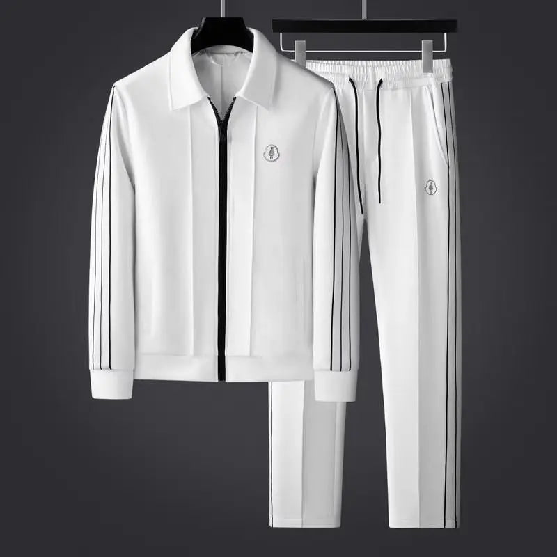 Men's zip up tracksuit two piece set, view 5