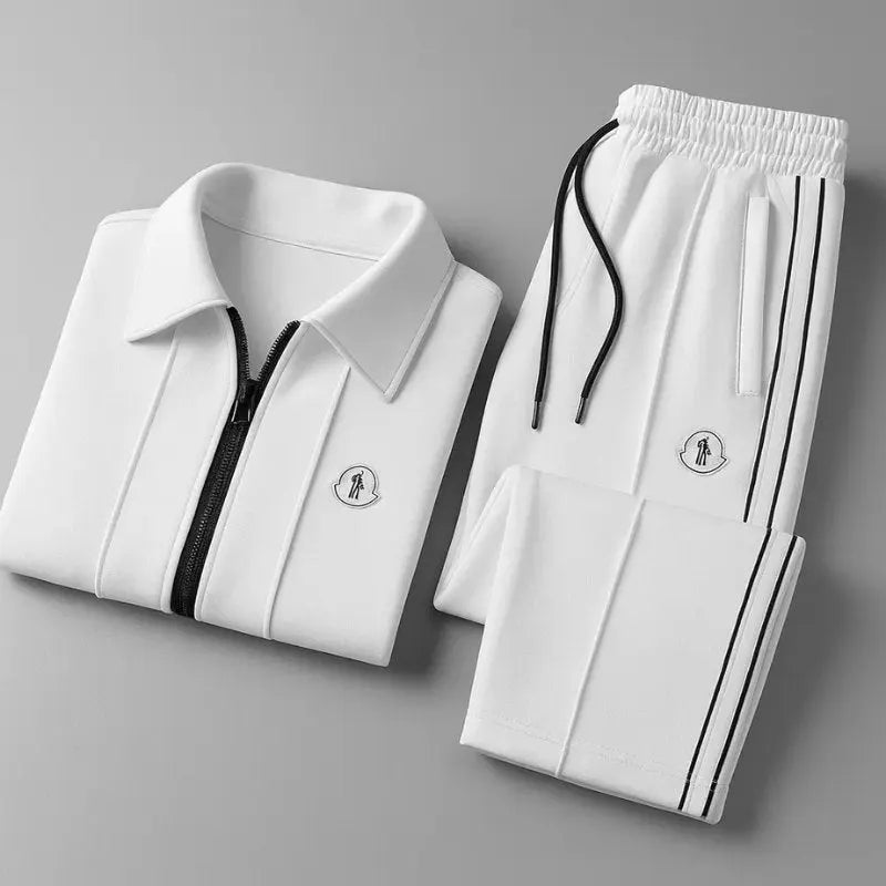 Men's zip up tracksuit two piece set, view 6