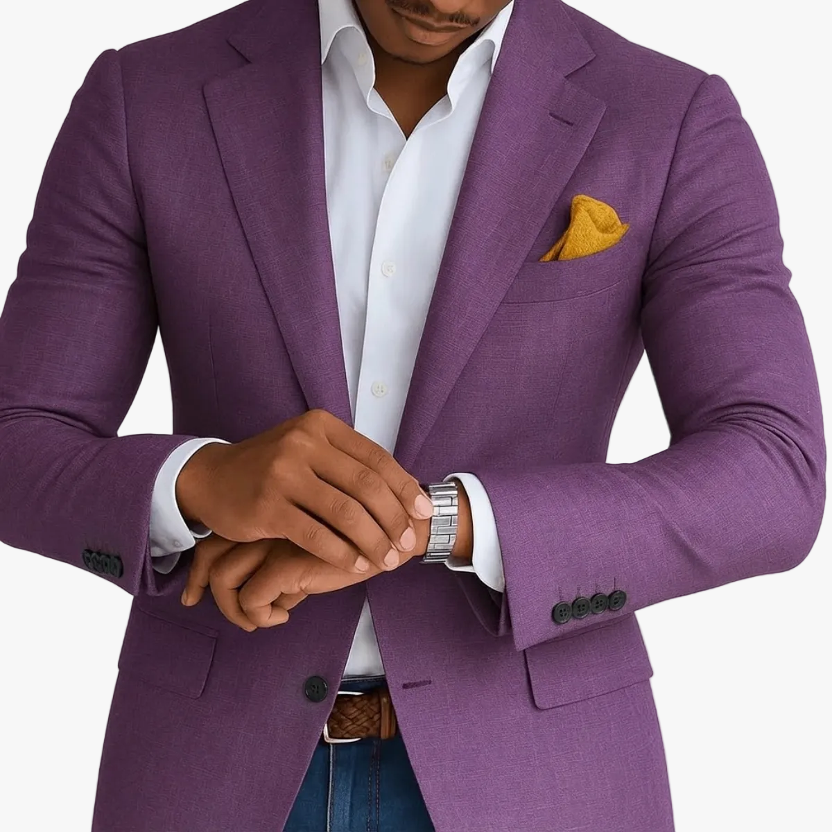 Men's notch lapel two button blazer