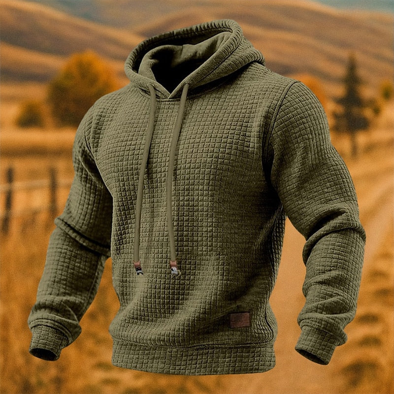 Men's textured pullover hoodie