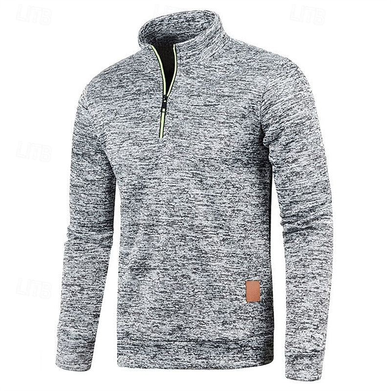 Men's textured quarter zip jumper, view 11