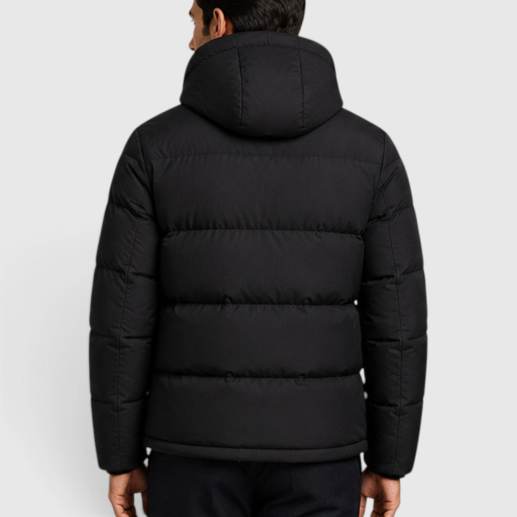Men's essential hooded puffer jacket, view 10