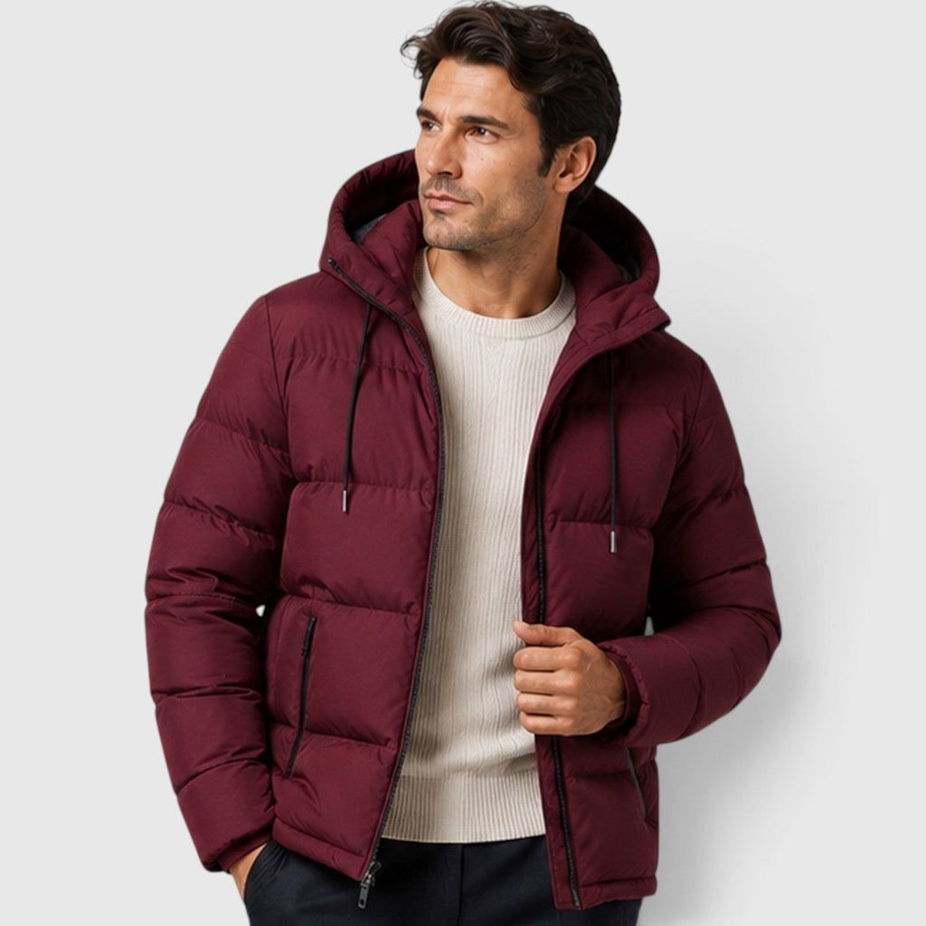 Men's essential hooded puffer jacket