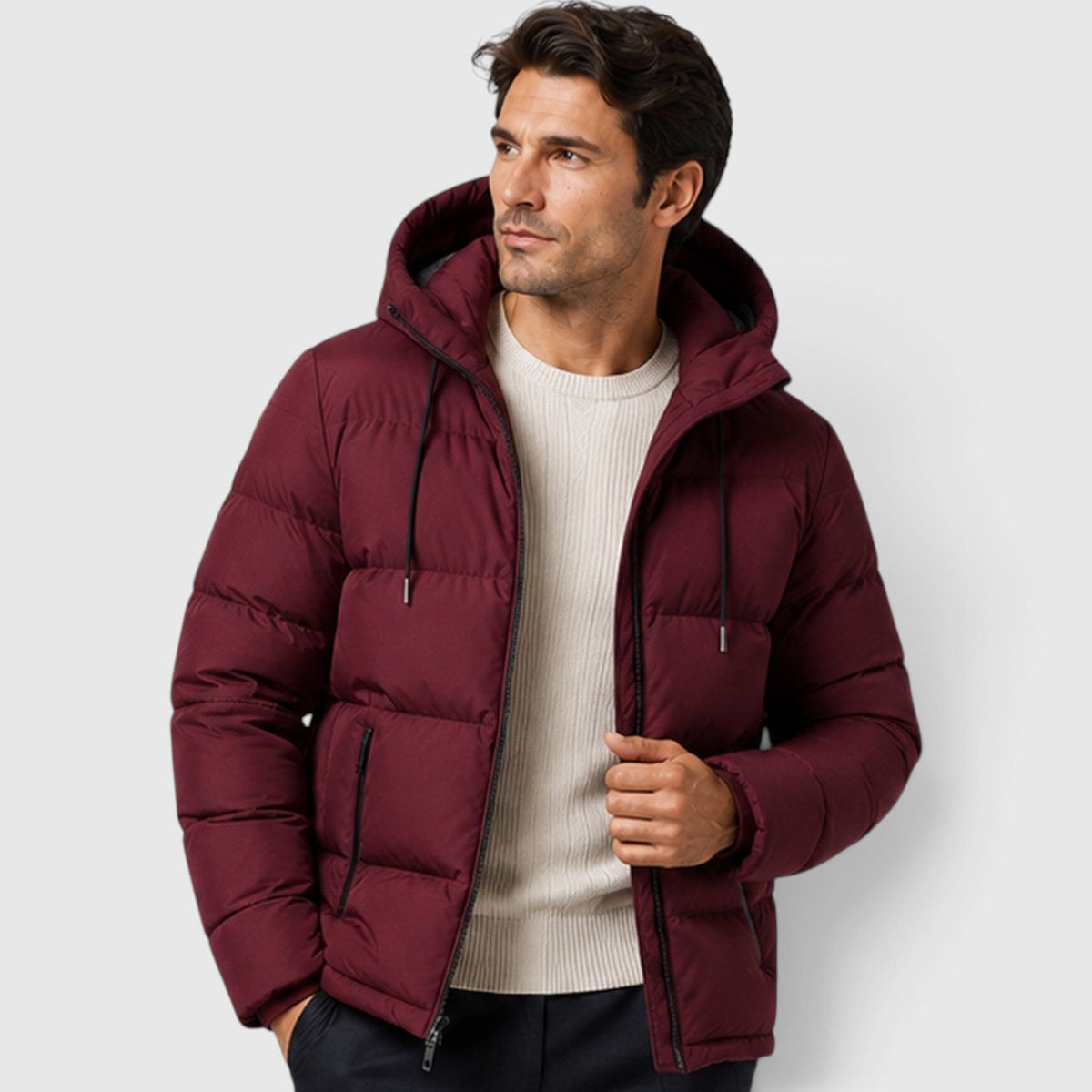 Men's essential hooded puffer jacket