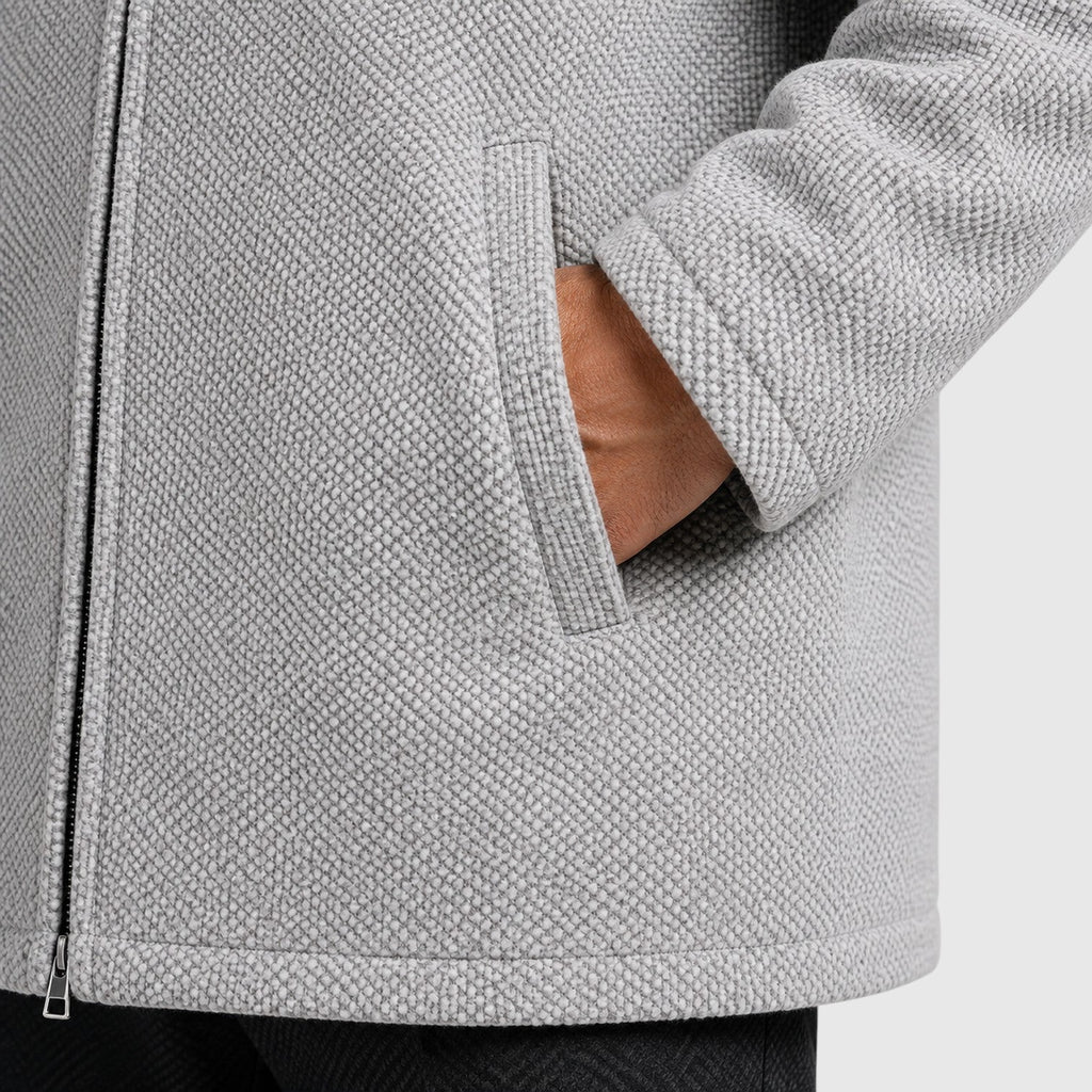 Men's fleece lined hooded zip cardigan, view 14