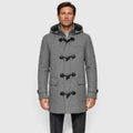Men's hooded wool duffle coat