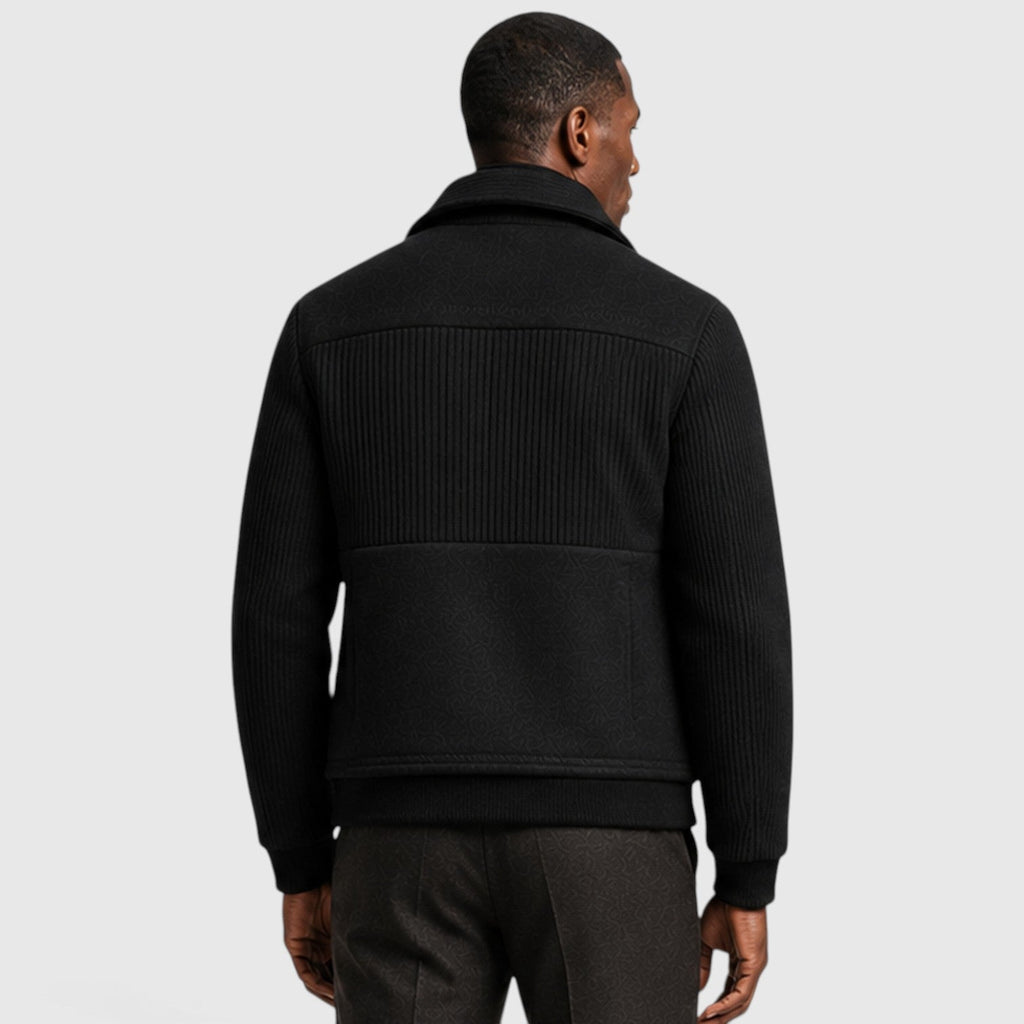 Men's ribbed fleece lined zip jacket, view 7