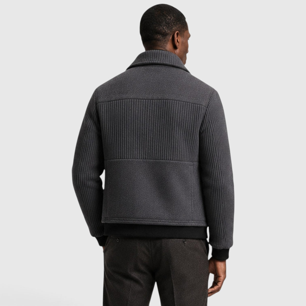 Men's ribbed fleece lined zip jacket, view 10