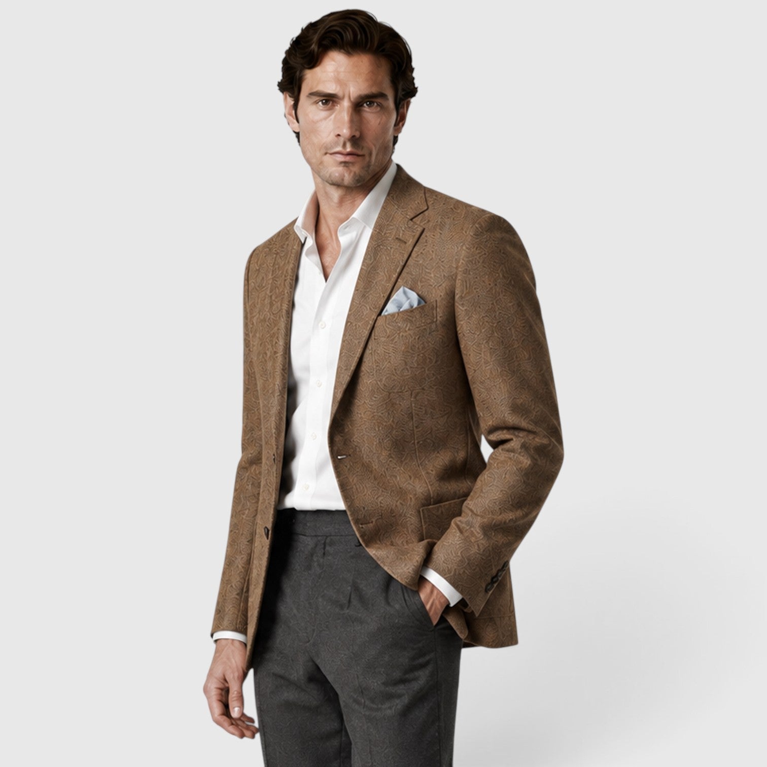 Men's single breasted tailored blazer, view 9