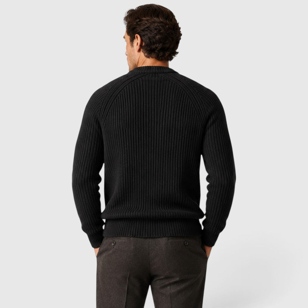 Men's heavyweight rib knit jumper, view 5