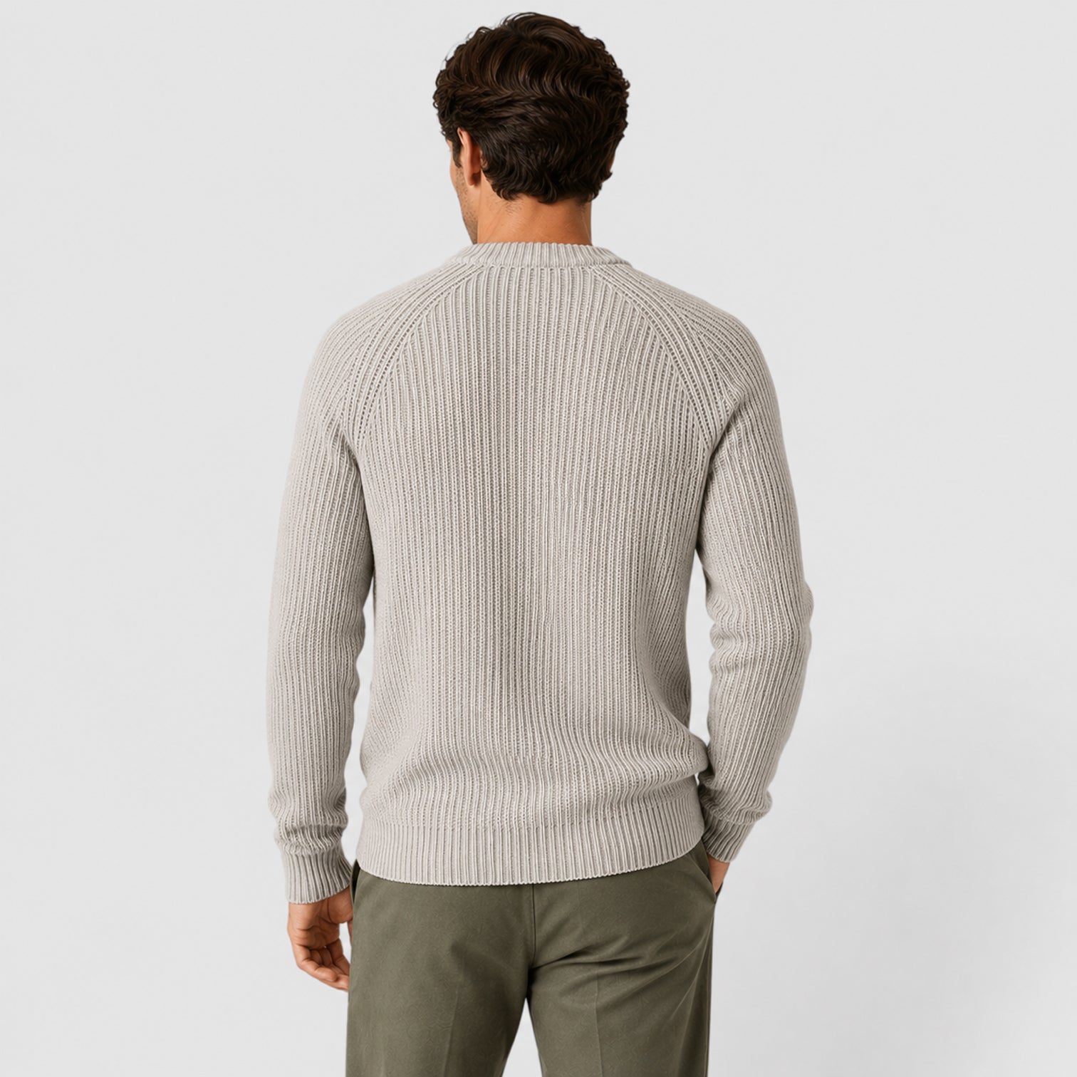 Men's heavyweight rib knit jumper, view 9