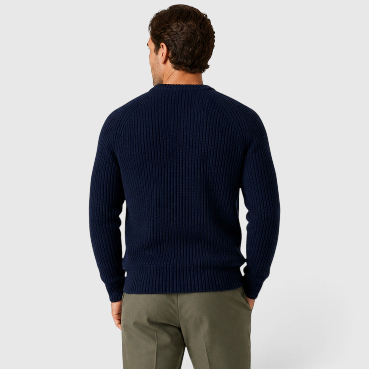 Men's heavyweight rib knit jumper, view 7