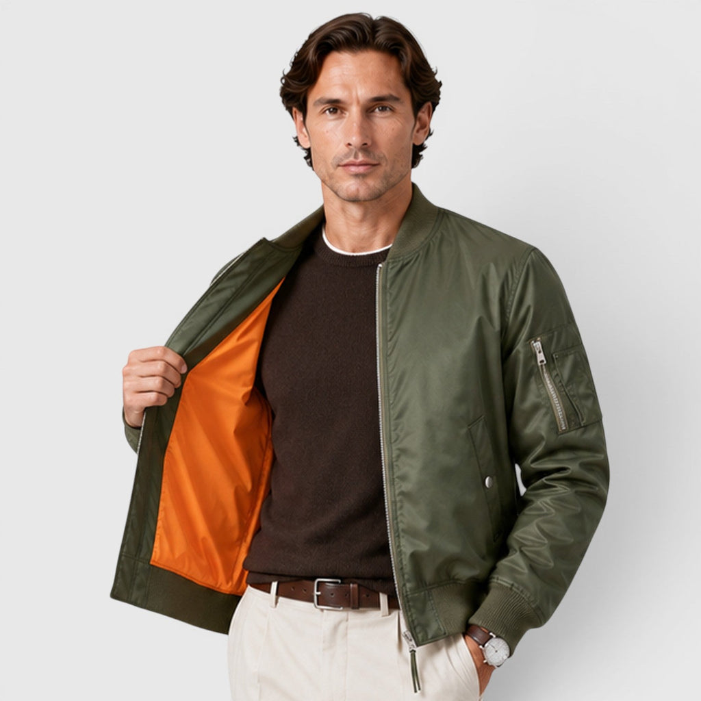 Men's classic lightweight bomber jacket, view 6