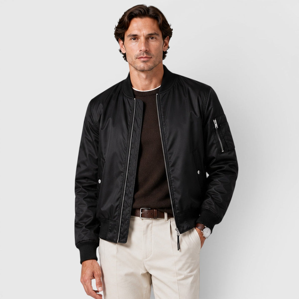 Men's classic lightweight bomber jacket, view 7