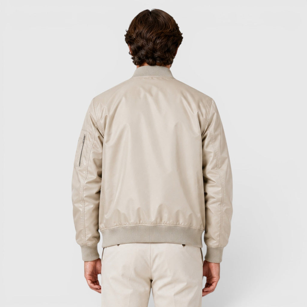 Men's classic lightweight bomber jacket, side view