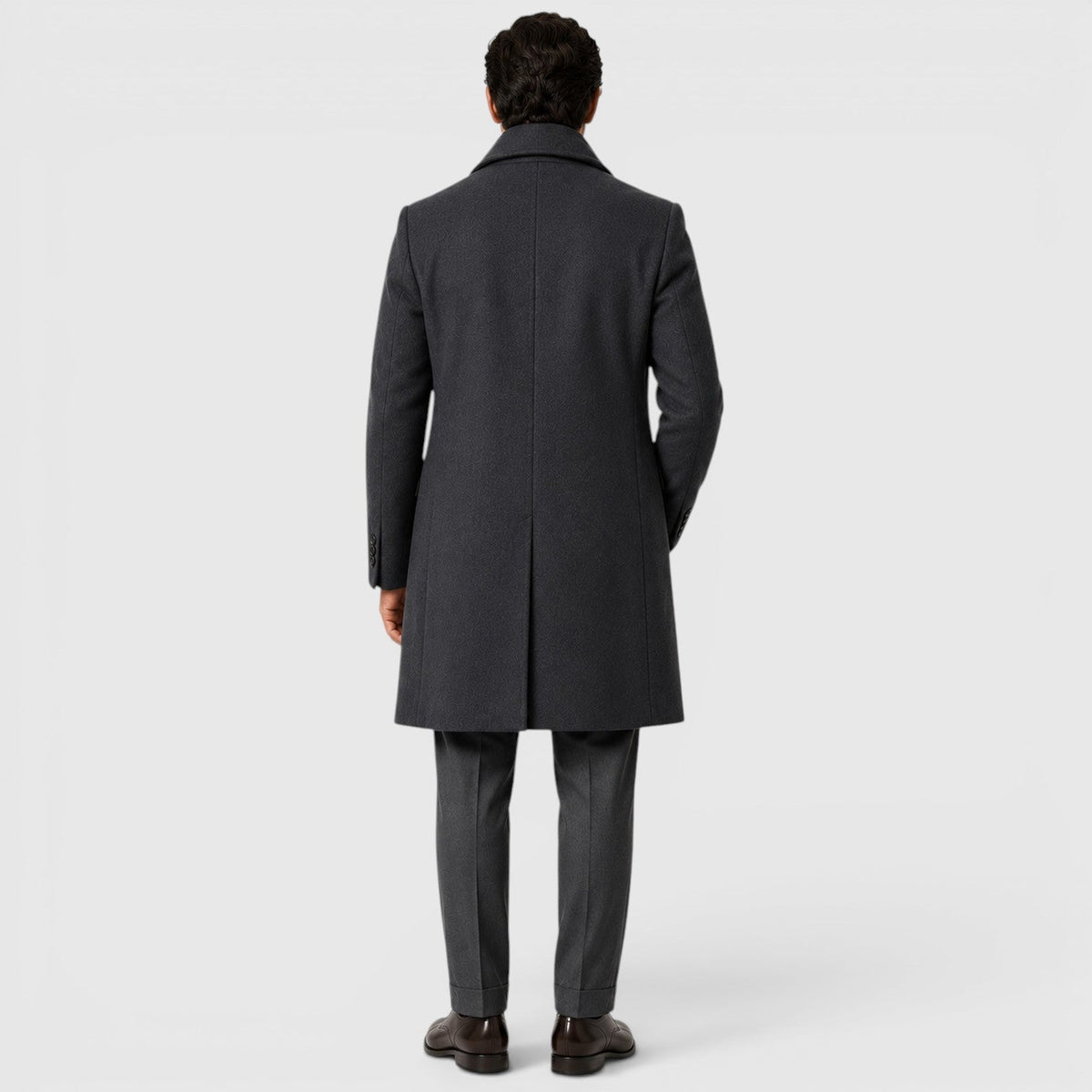 Men's classic wool blend trench coat, view 8