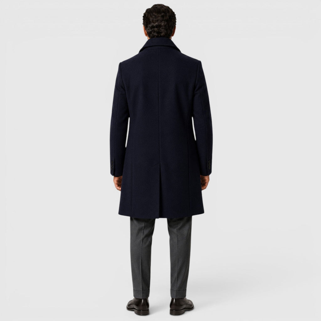 Men's classic wool blend trench coat, view 10
