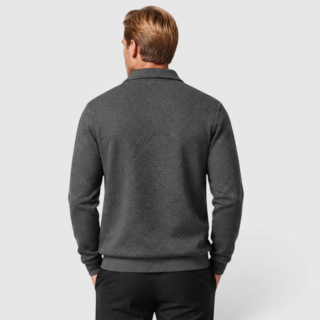 Men's textured full zip jacket, view 10