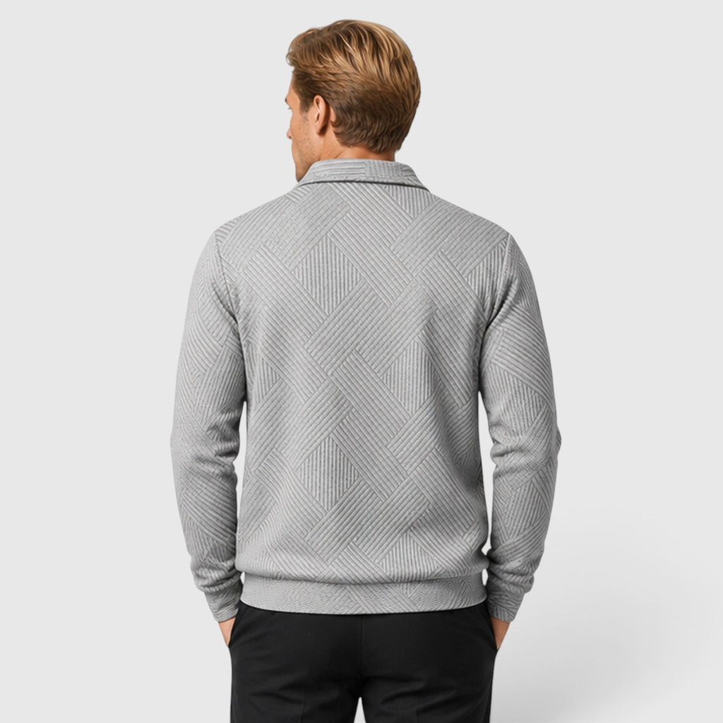 Men's textured full zip jacket, view 5
