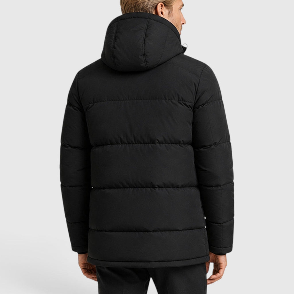 Men's quilted hooded puffer jacket, view 7