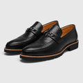Men's pointed toe leather derby shoes