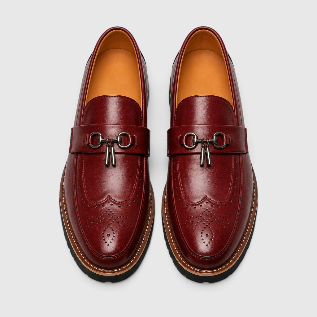 Men's pointed toe leather derby shoes, view 7