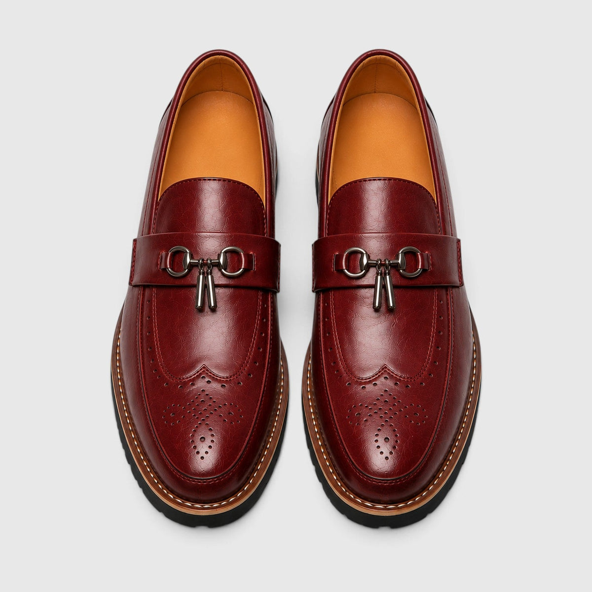 Men's pointed toe leather derby shoes, view 7